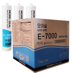 어벤툴즈 모아실리콘 무초산 E7000 글레이징 270ml 한박스(25개입), 백색, 1세트