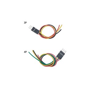 듀폰 싱글 헤드 커넥터 수-커넥터 없음 3핀 4핀 15CM 2.54 피치