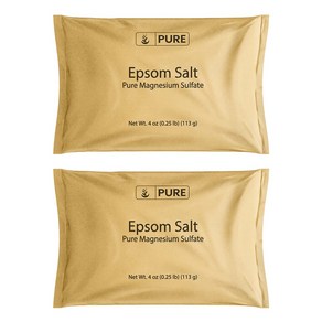 퓨어 식용 앱섬 솔트 마그네슘 설페이트 4oz(113g) X 2개 Pue Epsom Salt, 113g