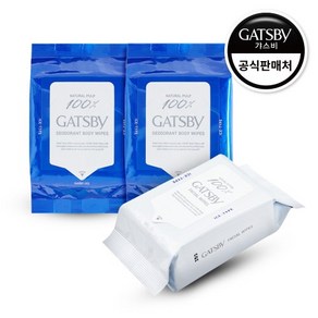 GATSBY 데오도란트 바디페이퍼 아이스시트러스 30매 2개+훼이셜페이퍼 아이스 42매, 2개