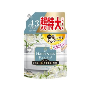 레노아 해피니스 섬유유연제 화이트티 리필용 1620ml, 1개, 1.62L