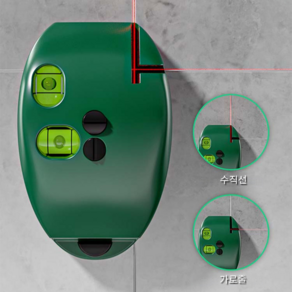 미니 직각 적외선 레벨 정밀수평계 1개/2개/3개, 레이저수평기그린*2, 1개