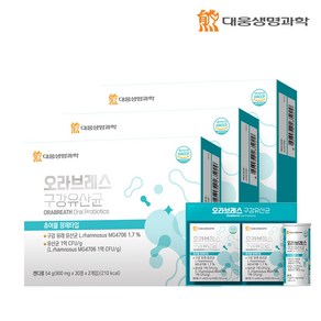 대웅생명과학 오라브레스 구강 특허유산균 2개월분, 3개, 60정