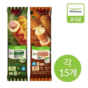 풀무원 [풀무원]생산직송_올바른핫도그15개+모짜렐라핫도그15개 (2.3kg), 1개, 2.3kg