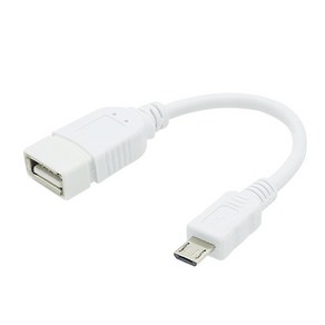 [대원TMT] OTG USB To 마이크로 5핀 변환케이블 0.1M [DW-OTG-01M] [화이트], 1개