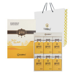 꿀타민 제주벌꿀 스틱 선물 4호 60p + 쇼핑백, 720g, 1세트, 720g