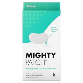 Heo Cosmetics Mighty Patch 여드름용 마이크로포인트 XL 패치 6매, 1개