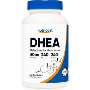 Nuticost Dhea 50mg 240 캡슐 - 글루텐 프리 콩 무료 비 GMO 보충제 240 count (팩 1), 1개, 240정