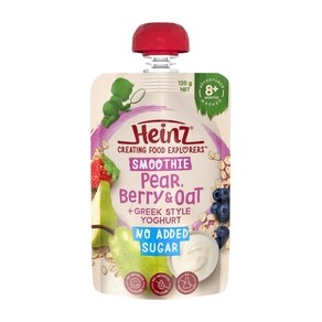 Heinz 하인즈 배 베리 오트 그릭요거트 스무디 아기간식 8m+ 120g Pea Bey Oat Smoothie, 1개