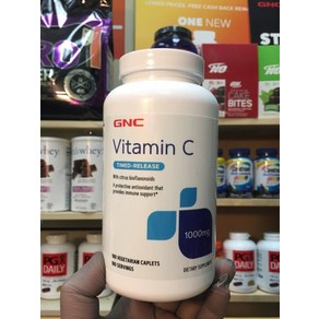 정품GNC 비타민 C 1000mg 타임릴리즈 180정 (캐플렛) GNC Vitamin C 1000 Timed Release 180caplets, 1개