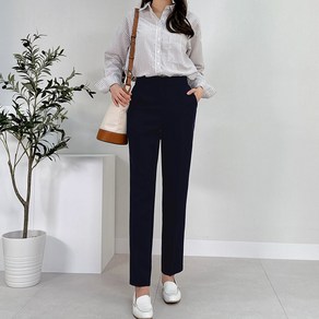 [S~3XL 숏/기본/롱] 여성 빅사이즈 베이직 슬랙스 3기장 스판 페이지뒷밴딩팬츠