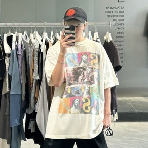 Saint Mx6 VEGES 프린팅 빈티지 티셔츠 세인트미카엘