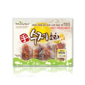 강아지 전용 수제오리 (오리고구마) 300g 강아지육포 강아지 수제간식