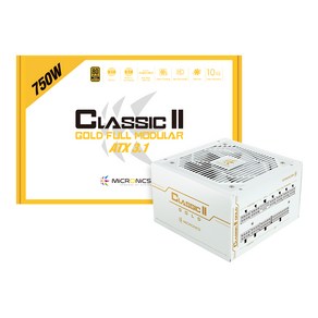 마이크로닉스 Classic II 750W 80PLUS골드 풀모듈러 ATX3.1 (화이트)