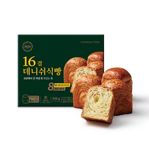 [신세계푸드] 밀크앤허니 16결 데니쉬식빵 520g x 2봉, 2개