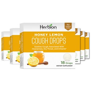 Herbion Naturals Cough Drops with Natural Honey Lemon Flavor 108 Count (Pack of 6)