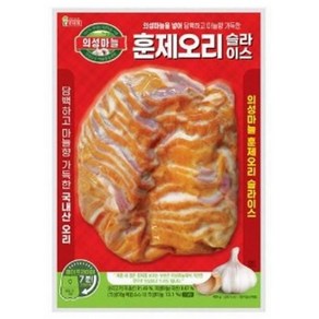 롯데 의성마늘 훈제오리슬라이스, 2개, 400g