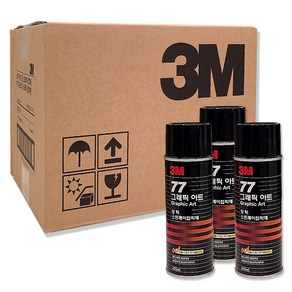 3M 77 스프레이접착제 강력 접착 455ml 1박스 12개입, 12개