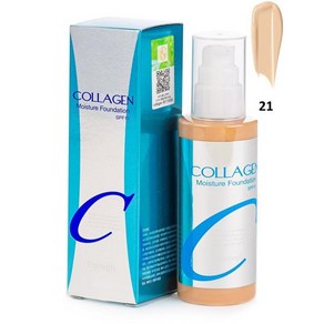 이너프 콜라겐 파운데이션 SPF15 #21투명 베이지 Enough Collagen Moistue Foundation #Tanspaent Beige 100ml, 1개