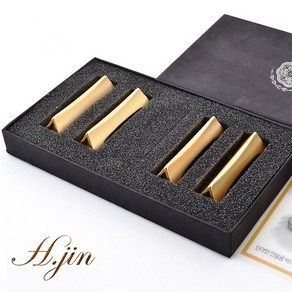 [도도예] H.jin 전통 기와 골드 수저받침세트 (24K 금도금) 명절 직원 외국인 근로자의 날 창립기념일 행사 단체 선물 기념품 답례품 추천, 4개