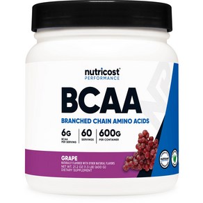 BCAA 파우더 60회분 포도맛 1병, 1개, 단품, 600g