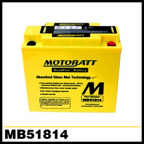 BMW기종 [MB51814 - 12V22AH][MOTOBATT] 모토뱃 모토배터리 AGM배터리 [BMW]RS1100/1150-GS R RS RT K1200 LT/RS 외, 1개