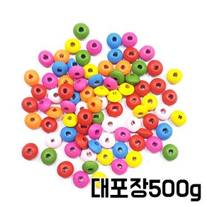 나무모양비즈(주판알10mm) 대포장500g/126831/우드비즈, 1개