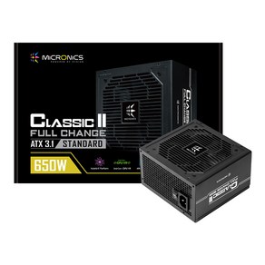 마이크로닉스 Classic II 풀체인지 650W 80PLUS 스탠다드 ATX3.1 파워 (ATX 650W), 1개, 선택하세요