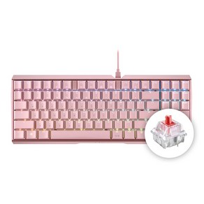 CHERRY 체리 키보드 MX BOARD 3.0S TKL RGB 기계식 유선 텐키리스 게이밍 키보드 (4종 축 선택) / 공식 판매점, 적축, G80-3877, 핑크