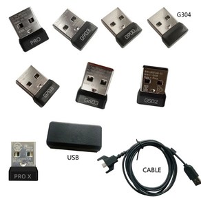 USB 리시버 무선 블루투스 동글 어댑터 로지텍 G502 G603 G900 G903 G304 G703 GPW GPX 무선 게이밍 마우스용, 없음, 없음