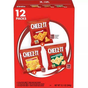 Cheez-It 베이크드 스낵 크래커 그레이트 포 온-더-고 3종 세트