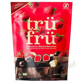 트루 프루 건조 리얼 딸기 화이트 다크 초콜릿 스낵 454g TRU FRU HYPER-DRIED REAL STRAWBERRIES IN WHITE AND DARK CHOCOLATE, 1개