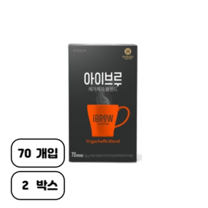 아이브루 예가체프 블렌드 원두커피믹스, 1g, 70개입, 2개