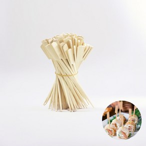 식품용인증 대나무 손잡이꼬지 10cm 과일 떡볶이꼬지 Bamboo skewes, 1세트, 100개
