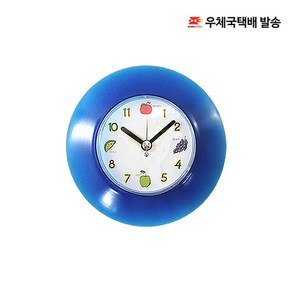 jeil 흡착시계 욕실시계 방수시계 17종모음 우체국택배발송 오후3시까지 주문시 당일발송, 과일 흡착시계 블루