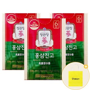 [정관장] 홍삼진고 100g/3병, 생활집사 선물가방, 3개, 100g