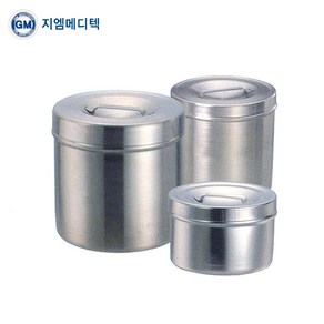 GM 지엠메디텍 국산 스폰지캔 1호 (75mm x H60mm / Dessing Ja / 의료용솜통/ 고급스테인리스/옵션사이즈), 스폰지캔 2호, 1개