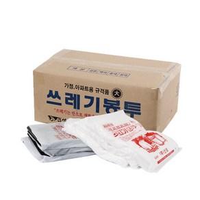 [신성쇼핑백] 쓰레기봉투 일반 쓰레기봉투(HD) 대 76 x 94 cm (500장), 흰색, 500개