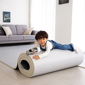 제로벨 1+1 15T PVC 층간소음 롤매트 폭110cm x 1m 거실 아이방 유아 어린이 놀이방 매트, 직물패턴