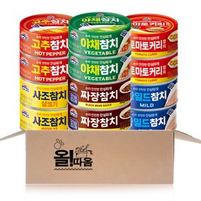 올따옴 사조 안심따개 참치 100g 6종기획세트 1호(살코기2+야채2+고추2+짜장2+토마토커리2+마일드2), 1개