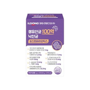 [브랜드정품] 일동생활건강 생유산균 100억 낙산균 포스트바이오틱스 30포 영양제, 1개
