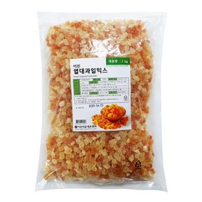 건조 열대과일 믹스 1kg 파파야 파인애플 망고 다이스, 1개