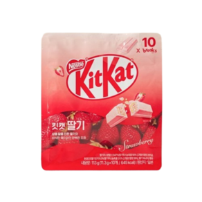 KitKat 딸기 초콜릿 과자 10p, 113g, 2개