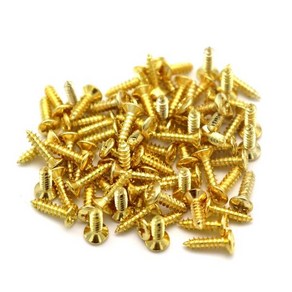 픽가드 기타 픽가드 백플레이트 잭 플레이트 나사 장착 3 × 12mm 50 개, 03 50 pcs Gold