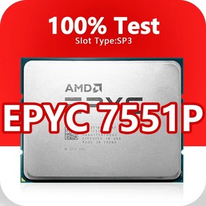 CPU 교체 호환 EPYC H11SSLi MZ01CE1 메인보드용 프로세서 소켓 7551P 7nm 20GHz 32 코어 64 스레드 64MB 180W SP3 755P