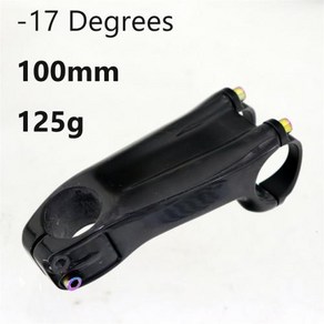 탄소 스템-17 포지티브 도 80-100mm 바이크 탄소 스템 로드 MTB 자전거 및 부품 115g 31.8mm 네거티브 초경량 사이클링, 2. 100mm, 1개