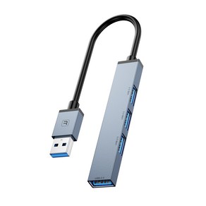 Toocki 4포트 USB3.0 맥북 삼성 멀티포트 허브 TQ-HUB05, 1개, 푸른 색, 1개