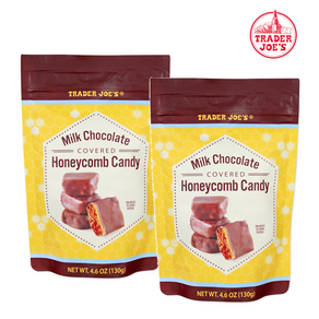 [Tade Joe's] [1+1] 트레이더조 밀크 초콜릿 허니콤 벌꿀집 캔디 130g 2개 Milk Chocolate Coveed Honeycomb Candy