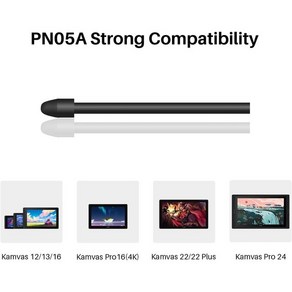 Huion-펠트 펜촉 교체용 펜 디지털 스타일러스 PW517 태블릿 KD200 디스플레이 Kamvas 프로 16 4 K 24 13, [02] Standad Nibs PN05A, 02 Standad Nibs PN05A, 한개옵션1