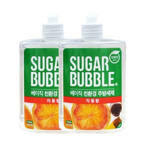 슈가버블 베이직 친환경 주방세제 자몽향 470ml+470ml, 2개